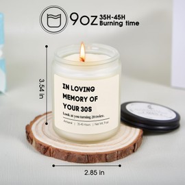 40th Birthday Gifts Women Men, Unique 40th Birthday Decorations for Women Men, 40 Year Old Happy Birthdays Gifts for Her Luxury Lavender Scented Candle Idear for Friends Mum Dad Wife Husband