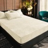 Cream Crystal Velvet Fitted Sheet Queen Only with 16" Elastic