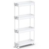 SPACEKEEPER Slim Rolling Storage Cart 4 Tier Bathroom Organizer Mobile