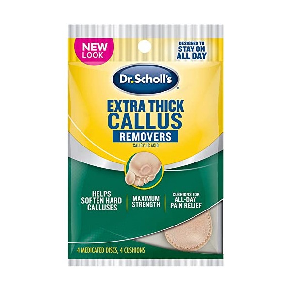 Dr. Scholl's Extra Thick Callus Removers 4 Cushions ea.(Packs of 2)