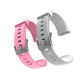 ENGERWALL Watch Band ONLY for Fitness Tracker S5, Replacement Bands Fit for Runmefit S5 Fitness Tracker Smart Watch (Pink + Gray)