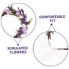 Baluue Simulated Flower Crown Headband Lightweight Bridal Floral Wreath Handwoven