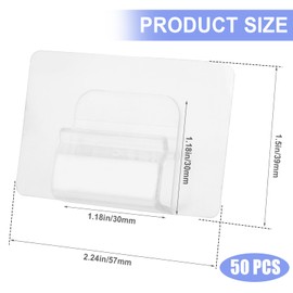 PEUTIER 50pcs Outdoor Light Clips, Cable Clips Adhesive Waterproof Wire Organizer Cord Holder String Light Hooks Hanging Christmas String Lights Decoration for Indoor Outdoor Garden