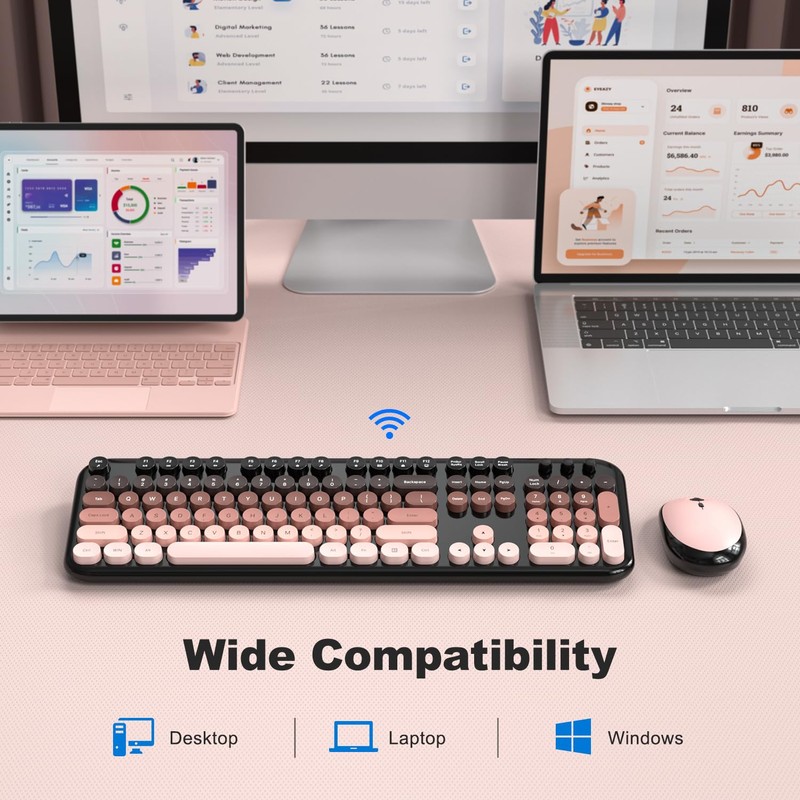 MOFII Wireless Keyboard and Mouse Combo - BlackBerry Gradient Full-Sized