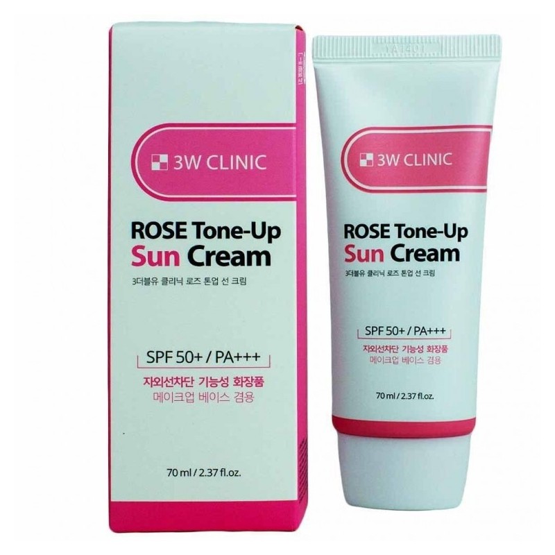 3W Clinic Rose Tone-Up Sunscreen 70ml SPF50+ PA+ 2ea