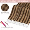 40pcs Hair Extensions Tape in Human Hair 18"-100g Balayage #04/27