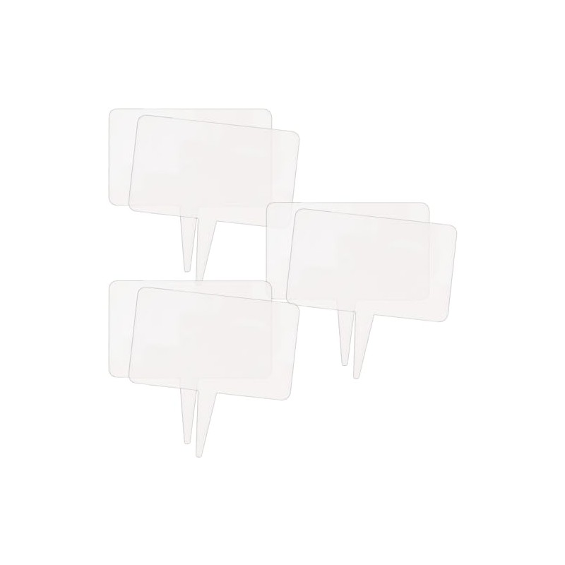 Clear Acrylic Write-On Food Label Picks (3.75" x 5.75") 6