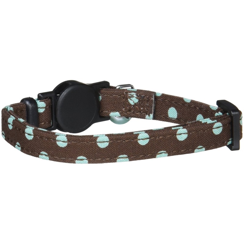 ONS プリティドットキャット ブラウングリーン (猫用首輪)