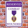 VictoryStore Parking Signs: Reserved Wounded Combat Parking Aluminum Sign, Size