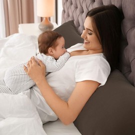 PiccoCasa Pillow Cover Body Pillow Case Microfiber Long Large Life Size Body Pillow Case Hotel Quality Nordic Solid Color with Zipper 1 Piece Brown 50*120cm