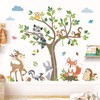 decalmile Woodland Animals Tree Wall Decals Forest Animals Deer Fox