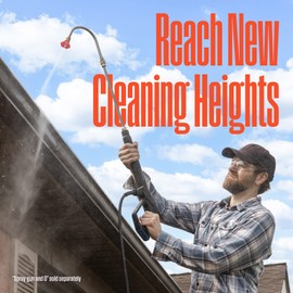 Westinghouse Outdoor Power Equipment 13” Pressure Washer Gutter Cleaner Wand - 3600 Max PSI, 1/4” Connector - for Gas and Electric Pressure Washers