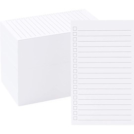 300 Pack Vertical Ruled Index Cards 3x5 with Check Boxes for Daily To Do Checklist and Tasks, Thick Card Stock Office Supplies