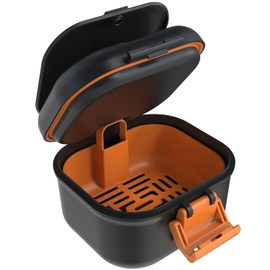 ARGOMAX- 【Diseño a prueba de fugas】: La taza de baño para dentaduras a prueba de fugas está cerrada por bisagras y clips de presión, que crean presión en la parte superior e inferior, y se utiliza un