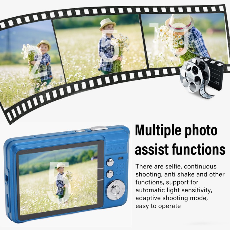 4K Digital Camera 48MP HD 2.7 Inch Screen 8X Zoom