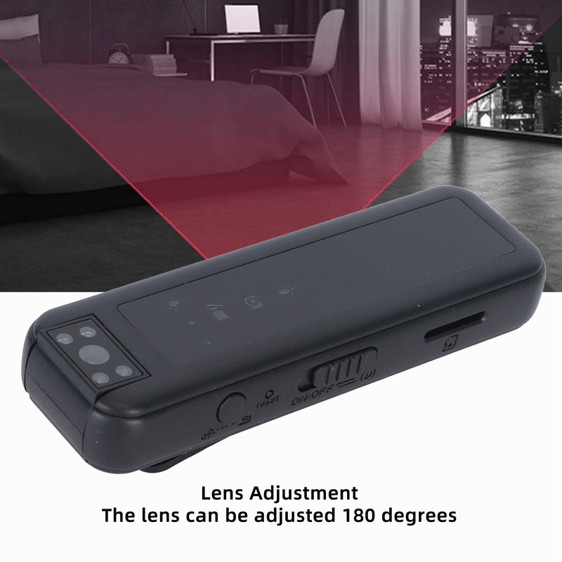Portable HD Mini Video Recorder with Rotatable Lens, 1920x1080 Resolution,