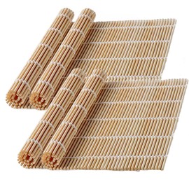 Wtpncil Bamboo Sushi Rolling Mat, Sushi Roller, Sushi Maker, Sushi Making Kit For beginners- 4 PCS