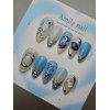 Metallic Aurora [Handmade Nail Tip] Emily Nail - Coffin /