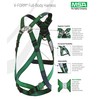 MSA 10197364 V-Form Construction Harness - Standard (Medium), D-Ring Configuration: