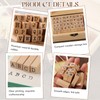 Letter Stamps 36 Pcs with Wooden Storage Box, Premium Alphabet