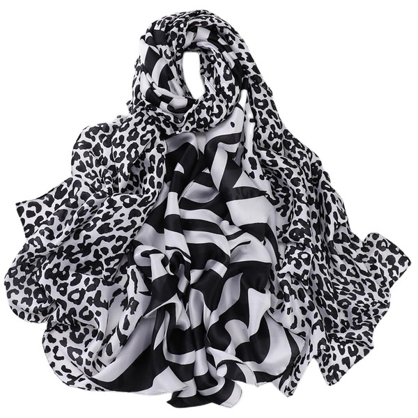 FAIRYGATE Leopard Print Scarf Ladies Women's Fashion Print Long Scarves