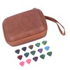 Guitar Pick Bag Set Celluloid Picks Storage Pouch Holder Case