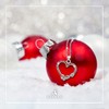 Women's Heart Necklace Love Heart Silver 925 Chain Red with
