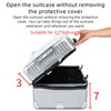 Veki Clear Protective PVC Suitcase Cover with Zip, Waterproof Dustproof