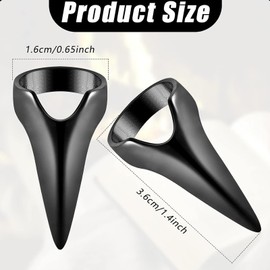 10 Pieces Stitch Braid Finger Tool for Braids Aid – Ring Hair Parting Tool, Retro Metal Claws Rings for Hair Braiding Supplies, Cosplay, Nail Art, Holiday Party (Black)