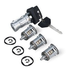 Ignition Switch Lock Cylinder & Door Lock with 2 Keys Compatible with Jeep Wrangler Comanche Cherokee YJ, Replace# 17250.05, 4720929K, 924-908, US211L, 5161055AA, PC-901477, PC-699915