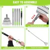 WORKPRO Heavy Duty Metal Leaf Rakes 11 Steel Tines w/72"