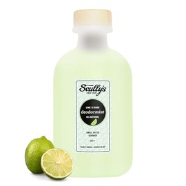 Scully’s Key Lime Deodormint Refill – 9 oz Frosted Glass Bottle – Limited-Edition Citrus + Verbena Scent – Natural, Aluminum-Free Deodorant Spray Refill
