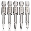 Eyech 5pcs Triangle Head Screwdriver Bits Magnetic Triangle Bit Set