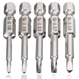 Eyech 5pcs Triangle Head Screwdriver Bits Magnetic Triangle Bit Set 1/4 Hex Shank TA 1.8mm, 2mm, 2.3mm, 2.7mm, 3mm | 50mm Length