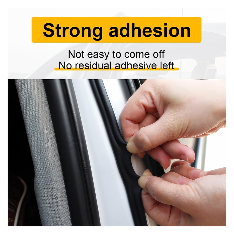 Double Layer Car Door Seal Strip 52.5ft, B-Shape Rubber Weather