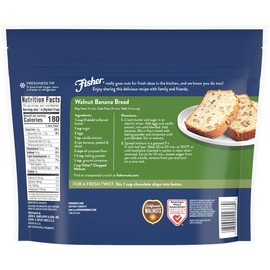 Fisher Chef's Naturals Chopped Walnuts 1 Lb, 100% California Unsalted Walnuts for Baking & Cooking, Snack Topping, Resealable Bag, Healthy Snacks for Adults, Vegan Protein, Keto Snack, Chopped Nuts