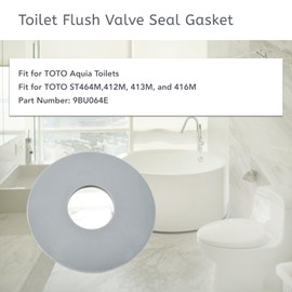 Fit for Toto 9BU064E Toilet Flush Valve Seal Gasket Fit for TOTO Aquia Toilet ST464M 412M 413M 416M Gasket Replacement Silicone Rubbe Material 2Pcs Memiuyelay