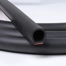 GoldWheel 3/4"×3/4" D-Shape Weather Stripping 10FT Heavy Duty Bulb Seal Car Door Window Rubber Seal Strip Hollow Gasket Weatherstrip(Self-Adhesive) for Automotive Truck RV Door Window Soundproof