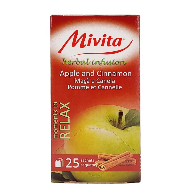 Mivita Apple and Cinnamon Infusion, pack of 4, total of