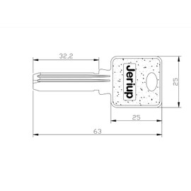 Jeriup Blank Keys for dimple Key Made of Quality Brass, Thickness: 2.5mm, 20 pcs per Pack, for Key Duplication