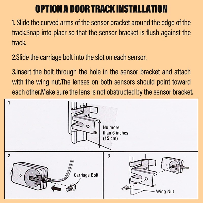 Universal Garage Door Sensors Compatible with Chamberlain Liftmaster Sears Craftsman