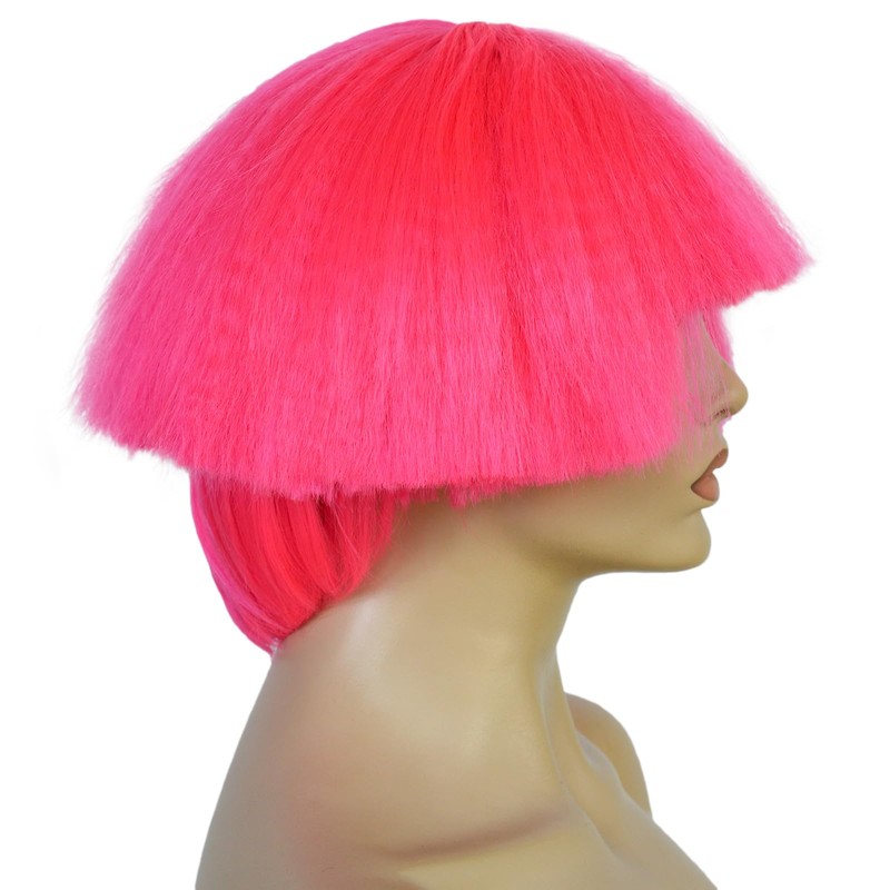 IMEYLE Yaki Wig Pink Bowl Cut Wig Women Fluffy Straight