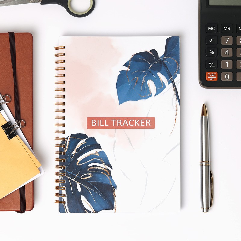 Miru Bill Payment Tracker. A5 Notebook Bill Planner with Spiral