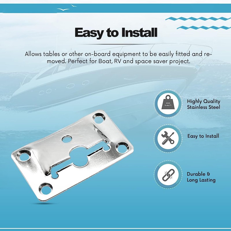 2 kit Marine Grade Table Bracket Set, Multiple Usage Marine