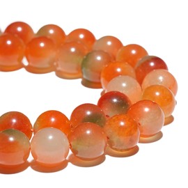 abalorio de piedras preciosas naturales de 8 mm, abalorio de calcedonia de ágata de pavo real pulidas, redondas y suaves, para hacer pulseras, abalorio sueltas de 15 pulgadas