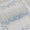 Glittering Snowflake Handmade Nail Tip - Water Drop / 반짝이는