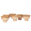 6pcs Round Drawer Knobs Wood Rattan Woven Handmade Drawer Pulls