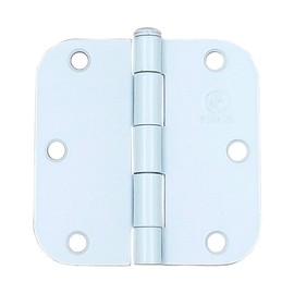 Penrod Door Hinges White 3.5 Inch with 5/8 Inch Radius, 2 Pack