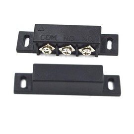 bnafes 4Sets Magnetic Reed Switch, Magnetic Door Switch/Magnetic Contact Switch/Normally Open Closed NC NO Door Alarm Window Security, for DC 5V 12V 24V Light