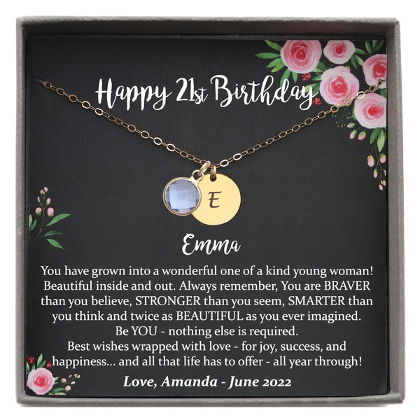 Be Wished 21st Birthday Gifts for Women with Meaningful Message